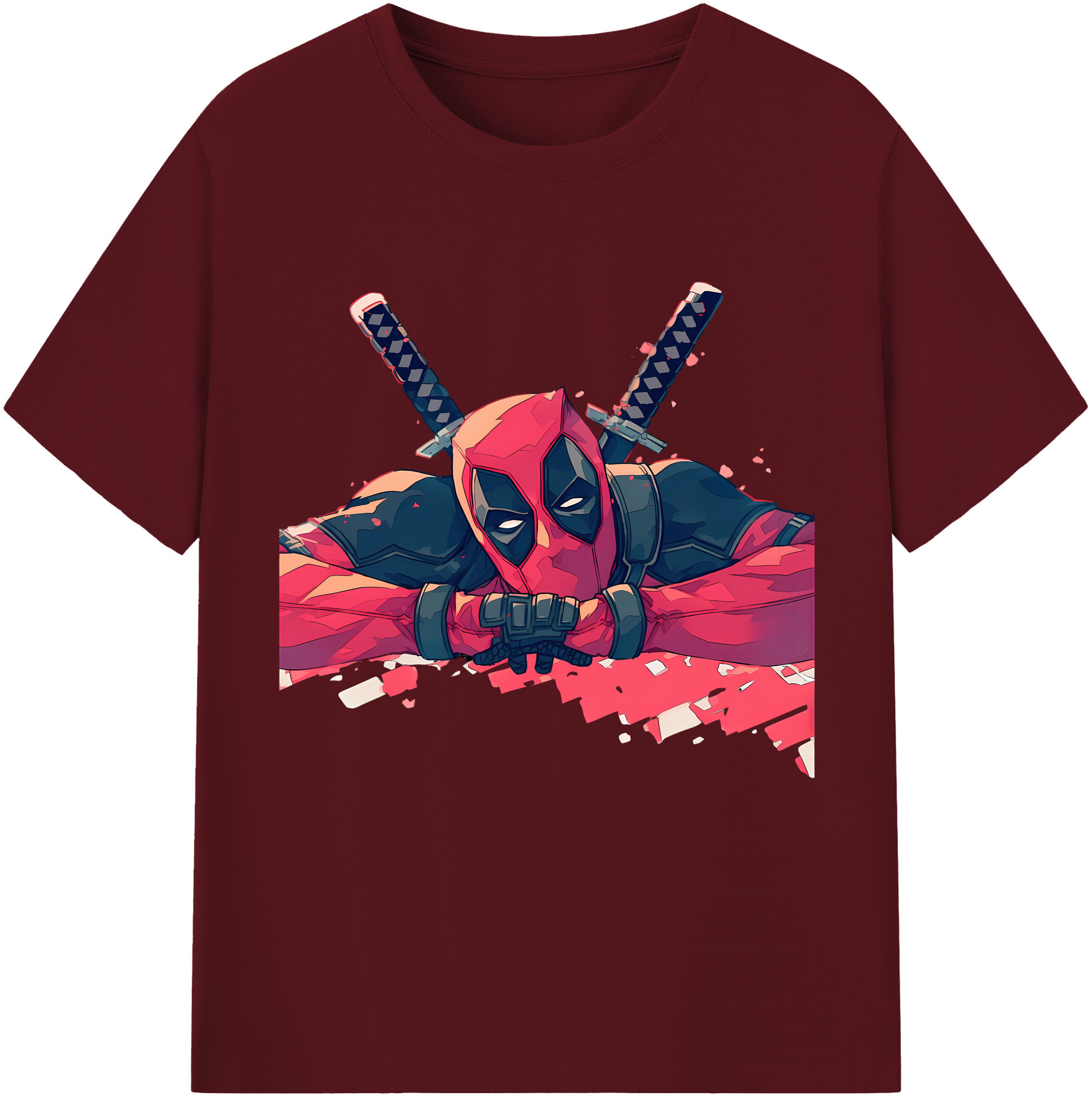 （画像用） Deadpool デッドプール 綿100％半袖Tシャツ（フロントプリント）